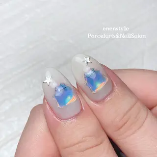 ミディアム ネイル 🐾enen style 🐾のネイルデザイン