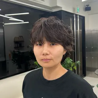 ショート パーマ ロング/ショート パーマ/田中育斗のヘアスタイル