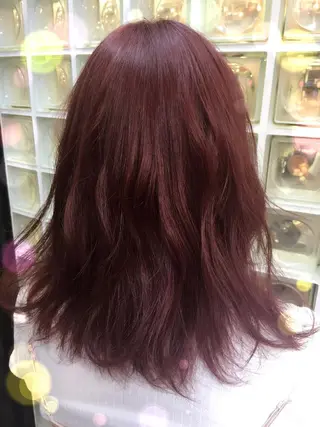 ミディアム カラー パーマ ヘアアレンジ 神山 昌子のヘアスタイル