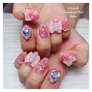 ミディアム ネイル 🐾enen style 🐾のネイルデザイン