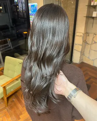 セミロング カラー 矢野 晃平のヘアスタイル