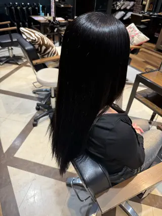 ロング カラー 國分 真椰のヘアスタイル