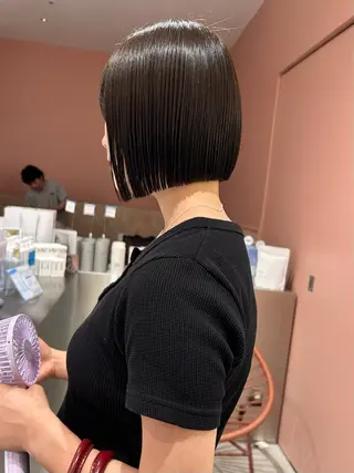 ショート カラー 👔ボブ﹨髪質改善 ストレート🩳ももかのヘアスタイル