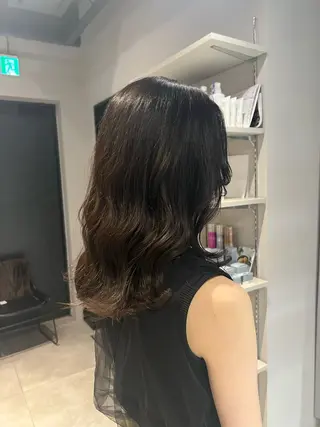 セミロング カラー ✨髪質改善矯正× ブリーチ✨YU-KIのヘアスタイル