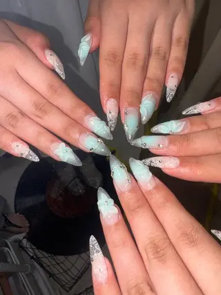 ネイル 33nail✴️栄 スミレ❇️Gel-xのネイルデザイン