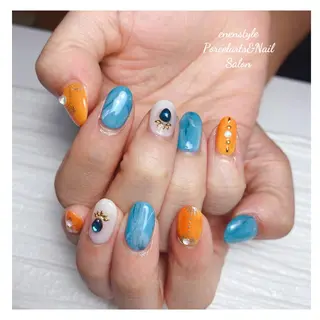 ミディアム ネイル 🐾enen style 🐾のネイルデザイン