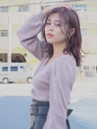 ミディアム カラー grand juteのヘアスタイル