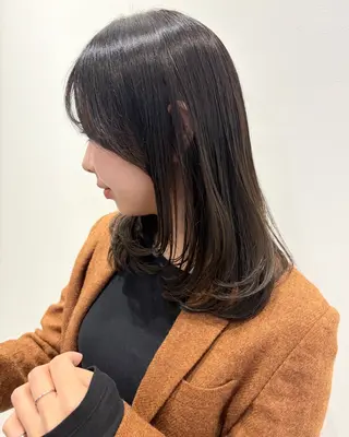ミディアム カラー 田中 遥陽のヘアスタイル