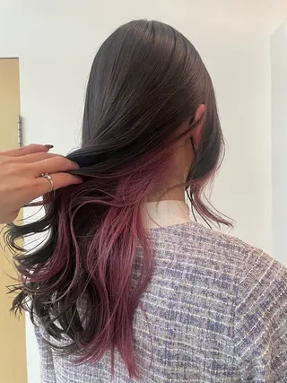 ロング カラー 福田千尋/インナー カラー/縮毛矯正のヘアスタイル