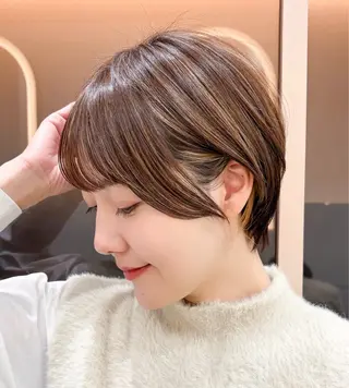 ショート 🩵韓国レイヤー│ ボブ│愛華🪽のヘアスタイル
