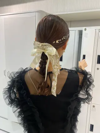 ヘアアレンジ レイヤー🌟艶カラー 🕊まやのヘアスタイル