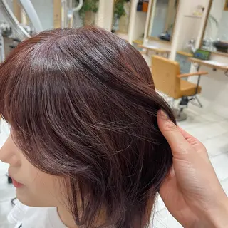 ミディアム カラー ブリーチなしカラー 🥣髪質改善/はなえのヘアスタイル