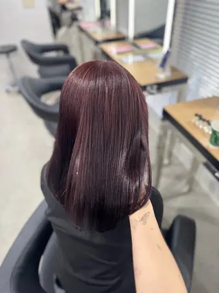 ミディアム カラー ヘアアレンジ 🤍淡色ピンク&ラベ ンダーYUKI🤍のヘアスタイル