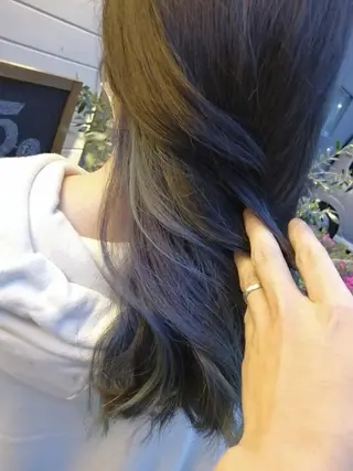 セミロング カラー パーマ 木村 昇のヘアスタイル