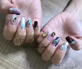 ロング ネイル ツメトマツゲ .のネイルデザイン