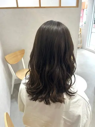 セミロング Mao 🎀bob 赤み撃退🌿艶カラーのヘアスタイル