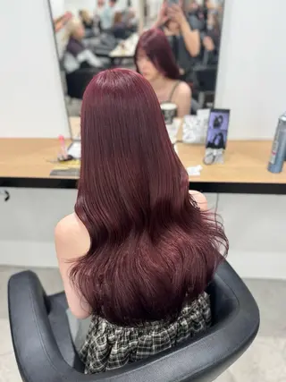 セミロング カラー ヘアアレンジ 🤍淡色ピンク&ラベ ンダーYUKI🤍のヘアスタイル