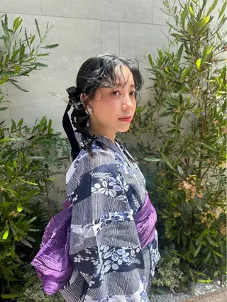 韓国レイヤー🪽 耳ツボジュエリーのヘアスタイル