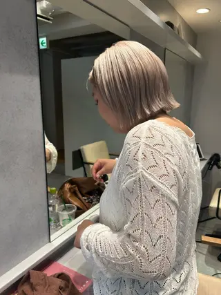 ショート ケアカラー/レイヤー ケンショウのヘアスタイル