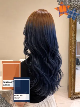 ロング カラー さら艶レイヤーカット 🩶Suzuneのヘアスタイル