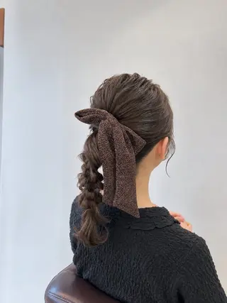 セミロング ヘアアレンジ 林 すずかのヘアスタイル