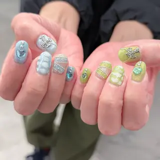 ネイル ユカ𖤐y2k/ 堺筋本町/心斎橋のネイルデザイン