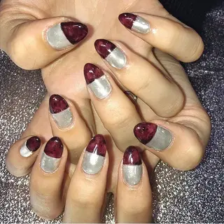 ネイル 渋谷／チップ長さ出し 👑アプレgel-xのネイルデザイン