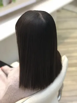 ミディアム ヘアーカスタム福原 縮毛矯正/髪質改善のヘアスタイル