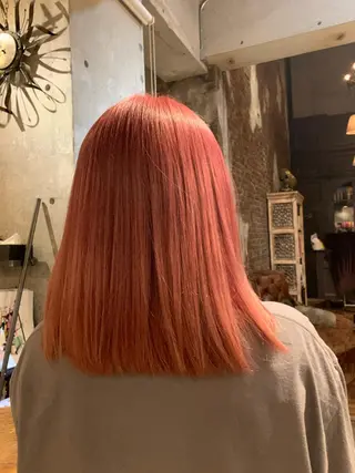 セミロング カラー ヘアアレンジ ボブパーマコテ巻き風 パーマNo1深江秀平のヘアスタイル