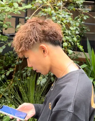 ショート パーマ メンズ 森 駿太のヘアスタイル