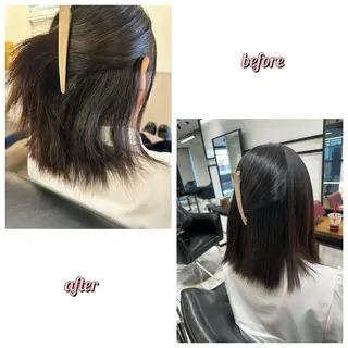 ミディアム むっちー/超高濃度 水素髪質改善サロンのヘアスタイル