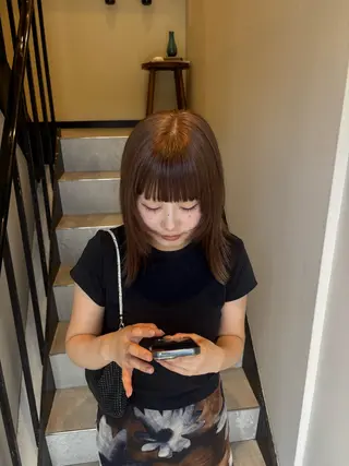 ミディアム 坂本 桃花のヘアスタイル
