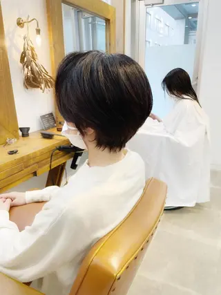 ショート カラー 👑銀座ショート/ 絶壁補正/金子涼👑のヘアスタイル
