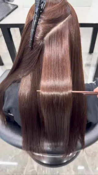 ロング りきと🦋河原町 縮毛矯正/艶カラーのヘアスタイル