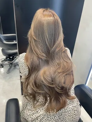 ロング 韓国✖️網紅🖤 パーマYURIYAのヘアスタイル