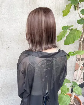 ミディアム カラー ヘアアレンジ TATSUYA アートディレクターのヘアスタイル