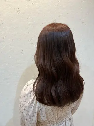 セミロング カラー 工藤 梨花のヘアスタイル