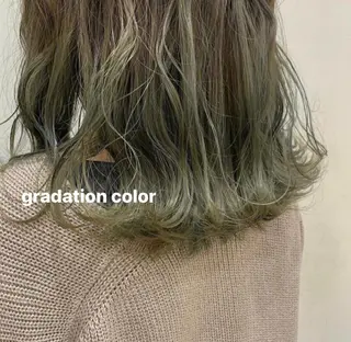 セミロング カラー ブリーチなしWカラー ／レイヤー🎀マリノのヘアスタイル