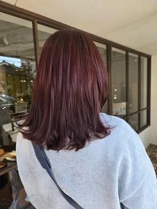 セミロング カラー 韓国好き🇰🇷 美容師MIKUのヘアスタイル