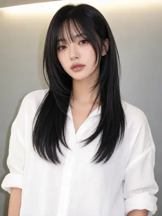 ロング ウルフカット 811 大阪梅田 ウルフのヘアスタイル