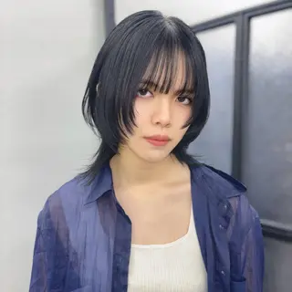 ミディアム Ren. 🦋デザインカラーのヘアスタイル