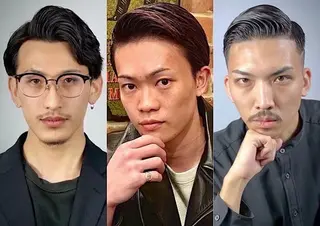 ミディアム カラー ヘアアレンジ メンズ グェンティ ホアのヘアスタイル