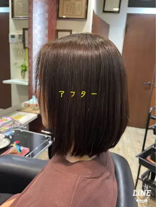 ミディアム カラー パーマ 織田 英之のヘアスタイル