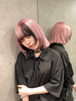 ショート ふかじ/複雑履歴修正 縮毛矯正ブリーチのヘアスタイル