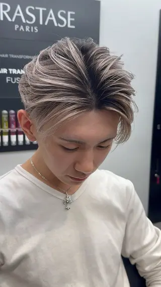 ショート カラー メンズ 【men's Lapis横浜】海人のヘアスタイル