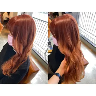 カラー 🩵盛れる顔周り/ 艶カラーemi🩵のヘアスタイル
