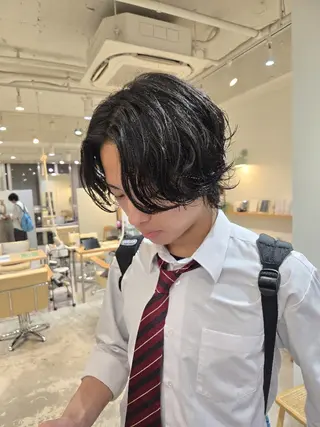 ミディアム 柏Wcolor/UC HIBORINAMIのヘアスタイル
