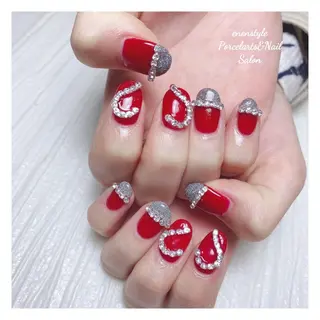 ミディアム ネイル 🐾enen style 🐾のネイルデザイン