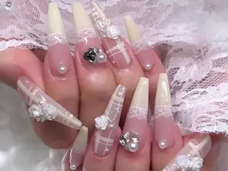 ロング カラー Bling Salonのネイルデザイン