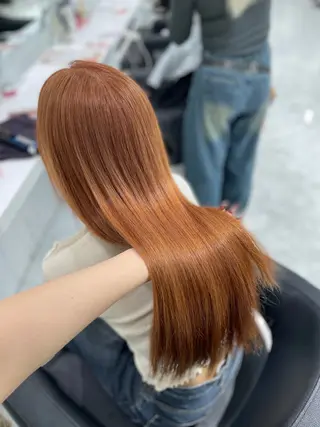 ロング カラー ヘアアレンジ ♥️暖色支持多数 ♥️銀座 mioのヘアスタイル